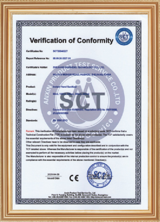 Verifiering av &ouml;verensst&auml;mmelsecertifikat utf&auml;rdat av SCT